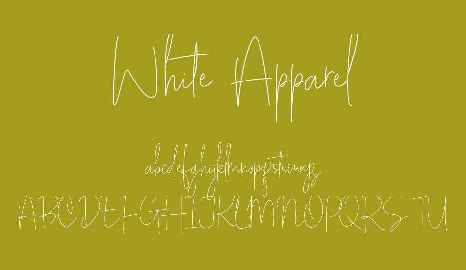 white-apparel font