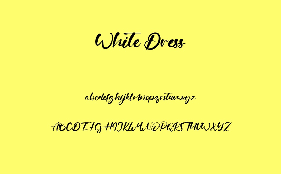 White Dress font