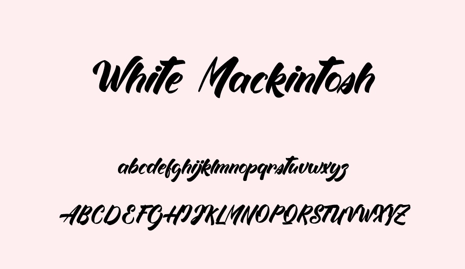white-mackintosh font