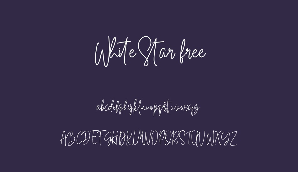 white-star-free font