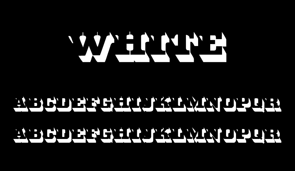 white font
