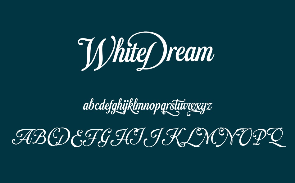 White Dream font