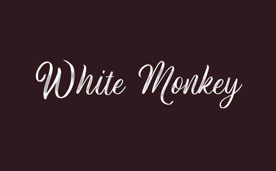 White Monkey font big