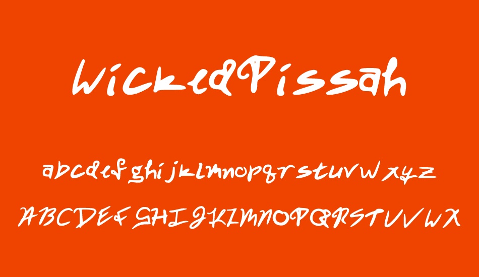 wickedpissah font