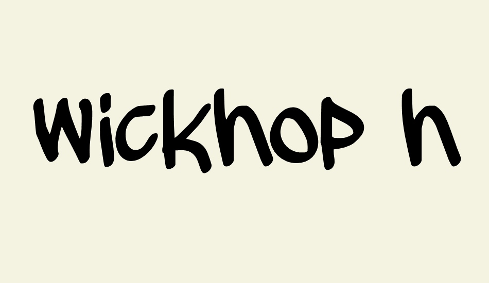 wickhop-handwriting font big