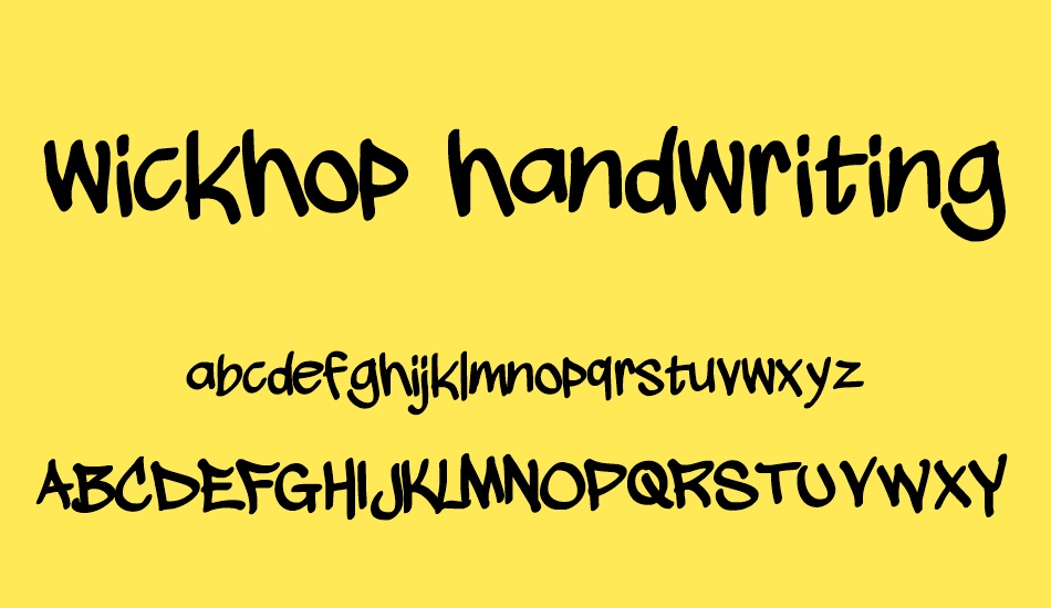 wickhop-handwriting font