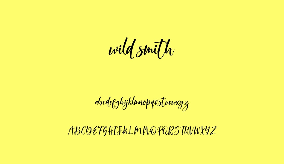 wild-smith font
