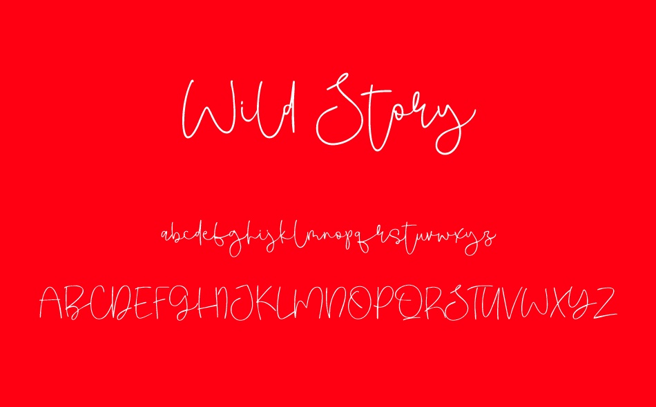 Wild Story font