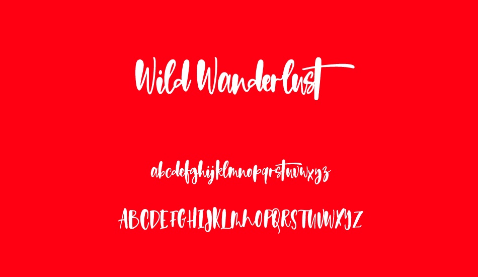 wild-wanderlust-personal font