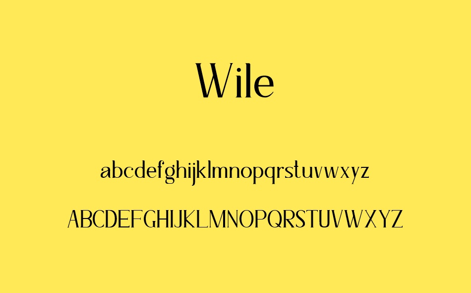 Wile font