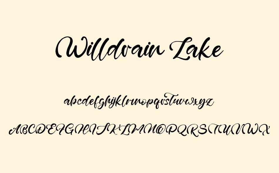 Willdrain Lake font