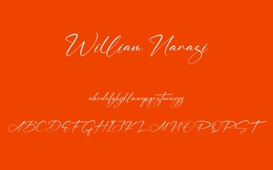 William Narasi font