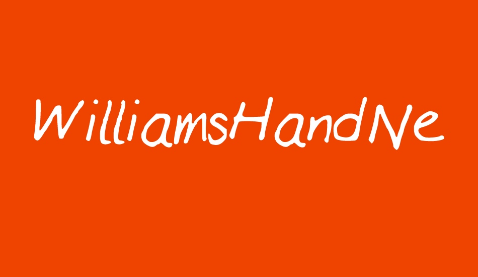 williamshandneat font big