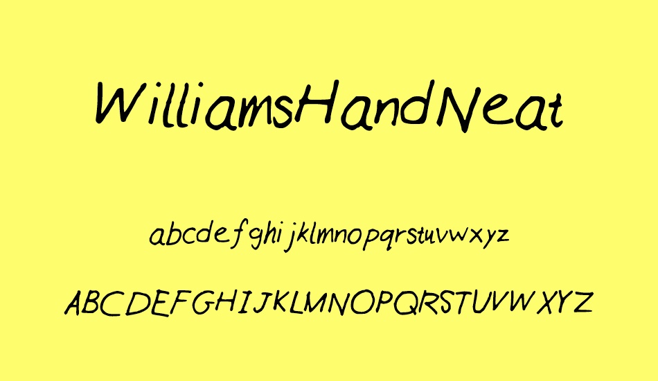 williamshandneat font