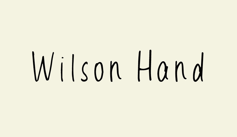 wilson-hand font big