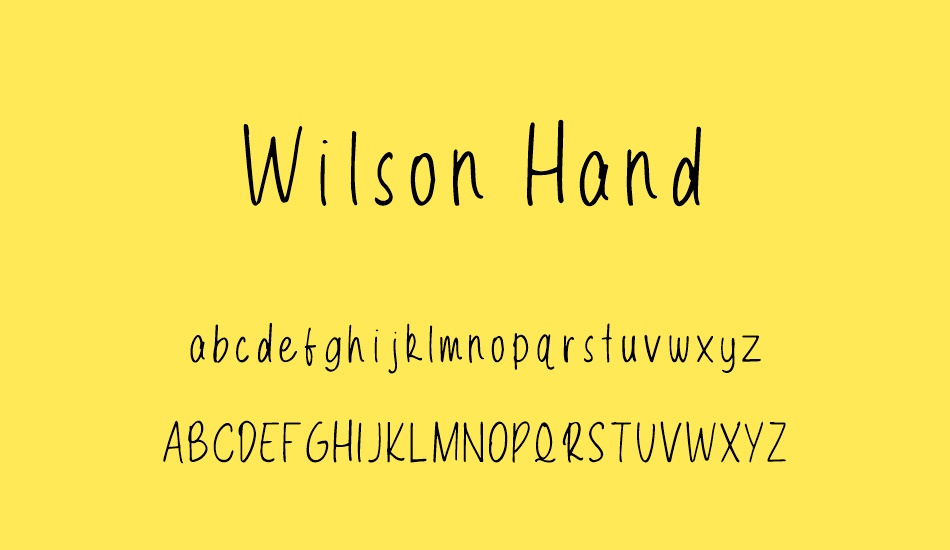 wilson-hand font