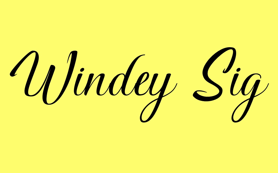 Windey Signature font big