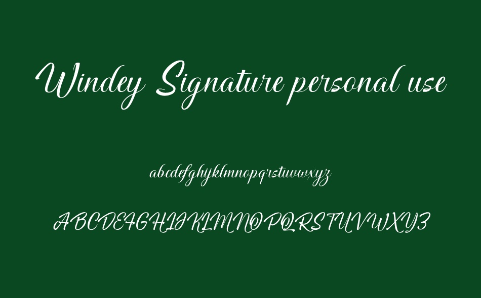 Windey Signature font