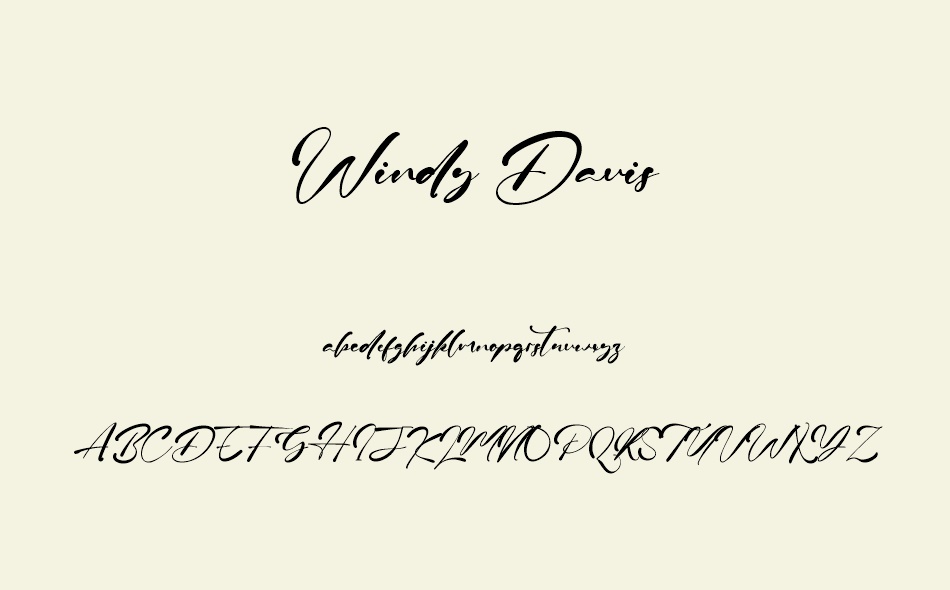 Windy Davis font