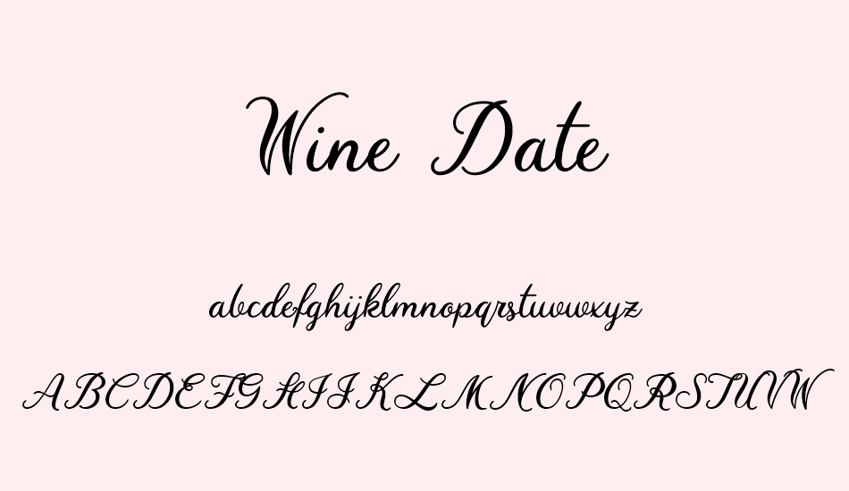 wine-date font