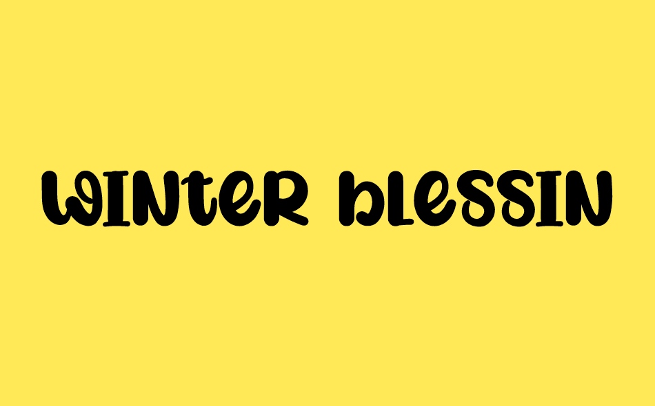 Winter Blessing font big