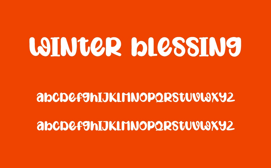 Winter Blessing font