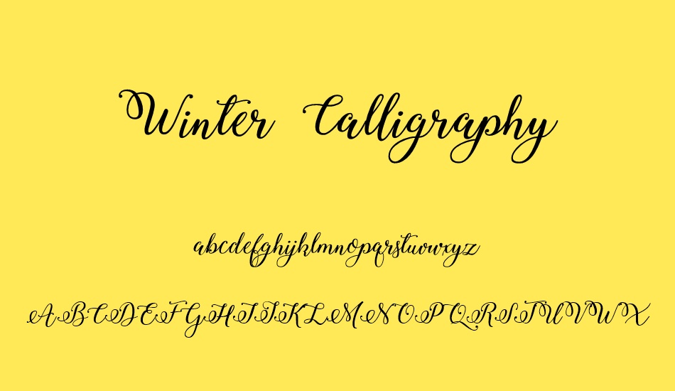 winter-calligraphy font