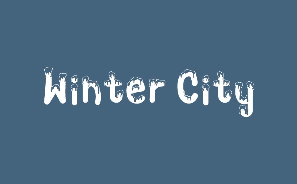 Winter City font big
