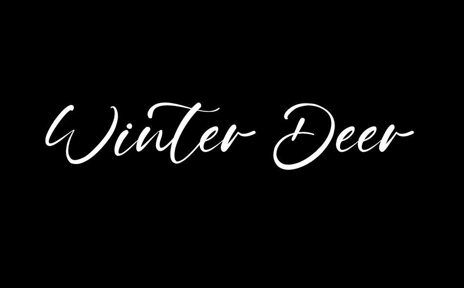 Winter Deer font big