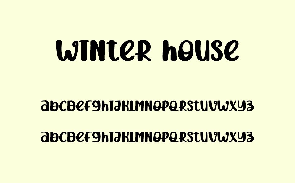 Winter House font