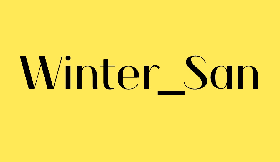 winter-sans font big