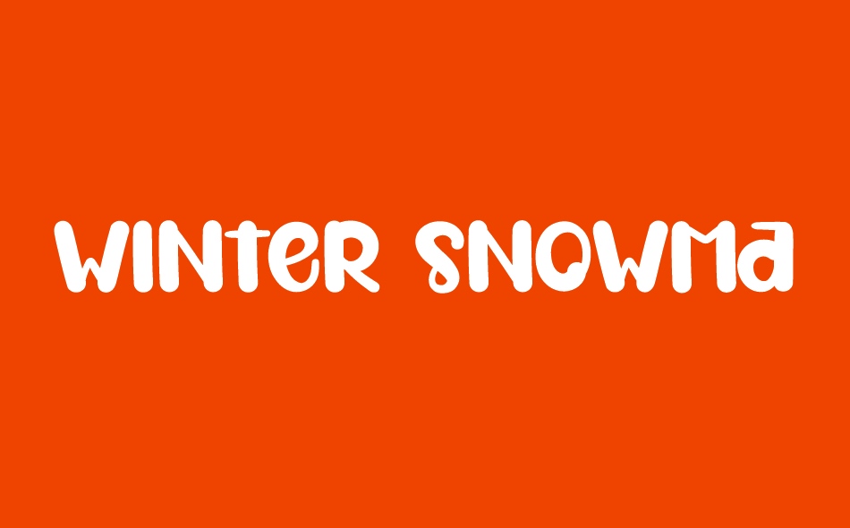 Winter Snowman font big