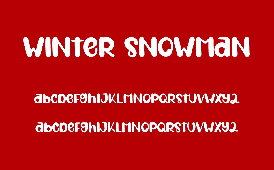 Winter Snowman font