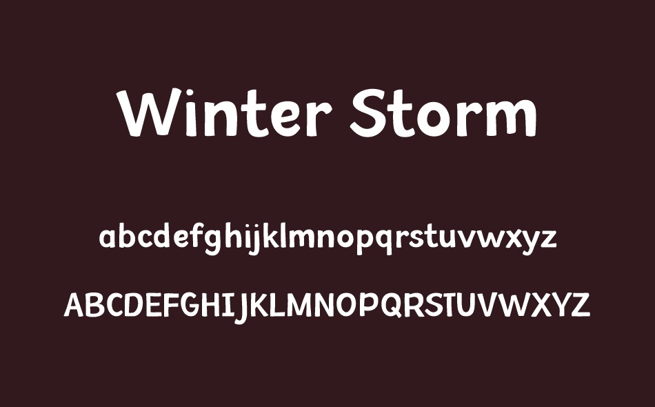 Winter Storm font