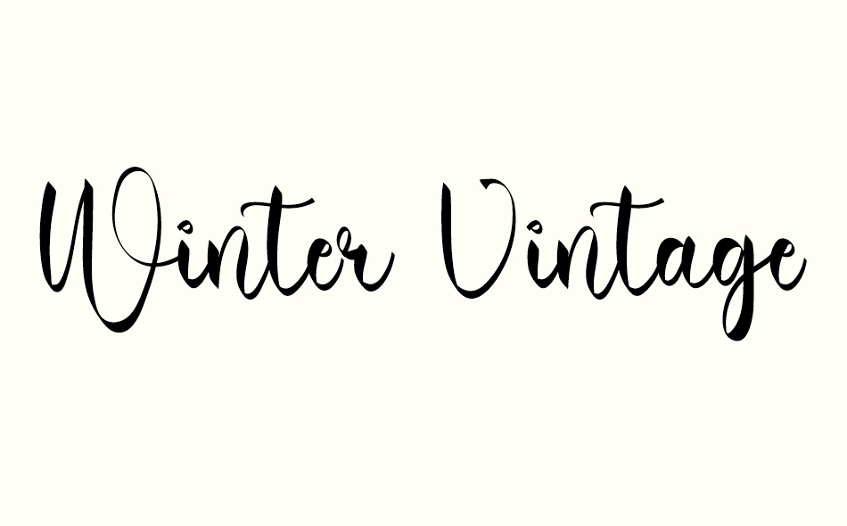 Winter Vintage font big