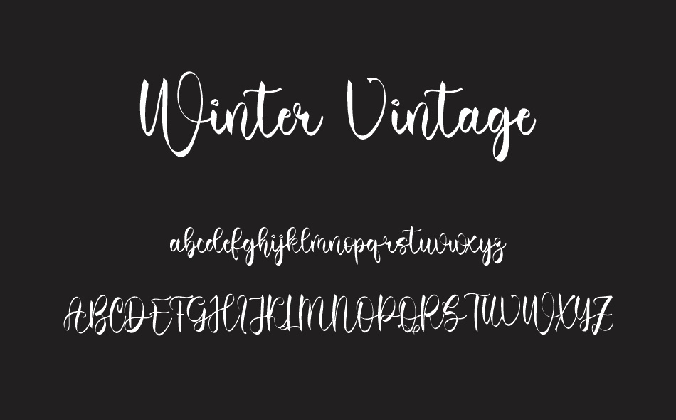Winter Vintage font