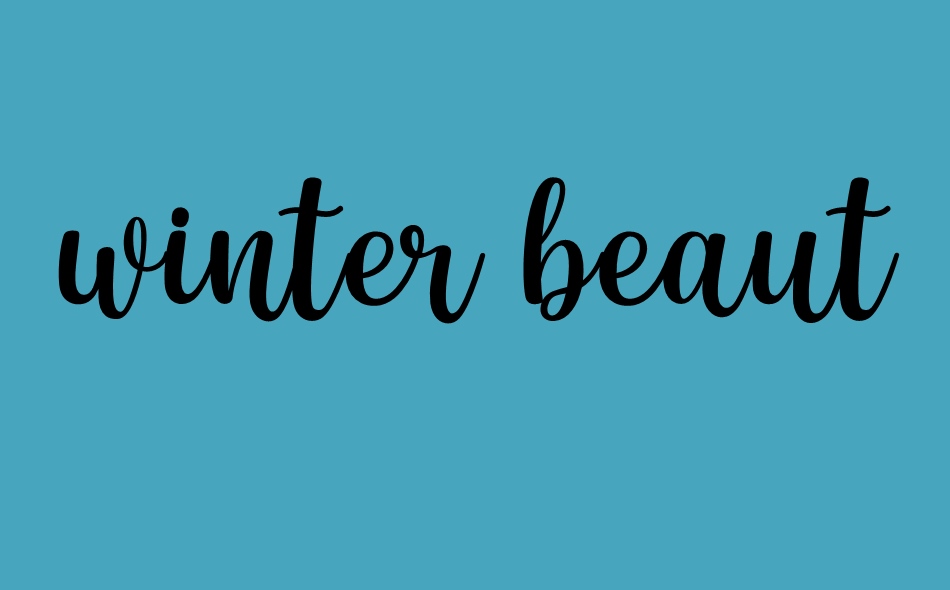 Winter Beauty Script font big