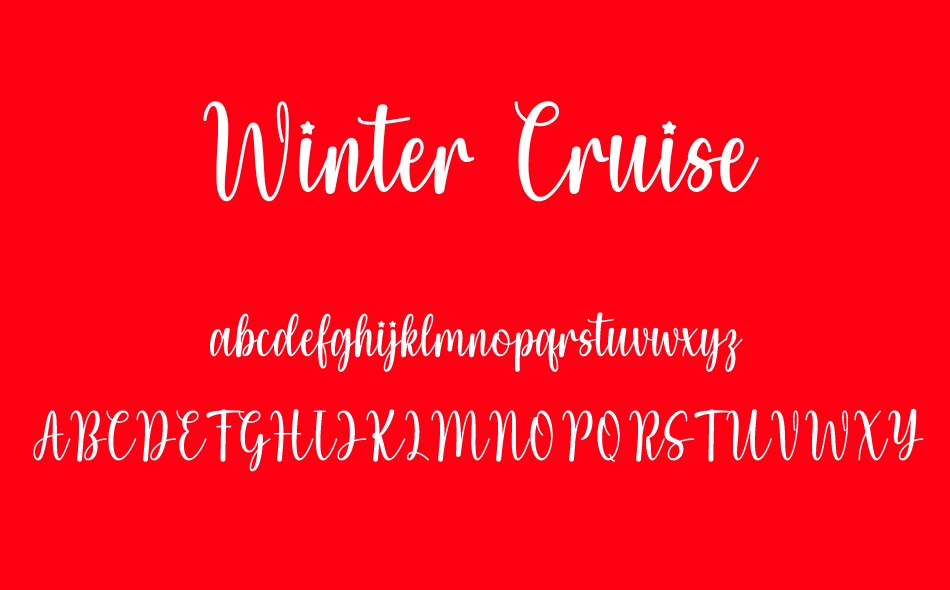 Winter Cruise font