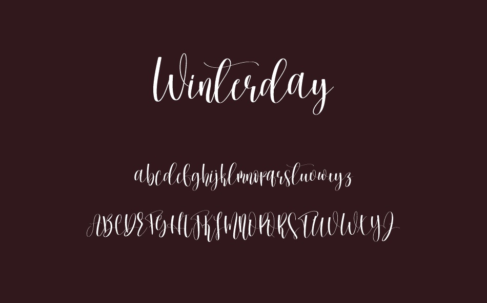 Winterday font