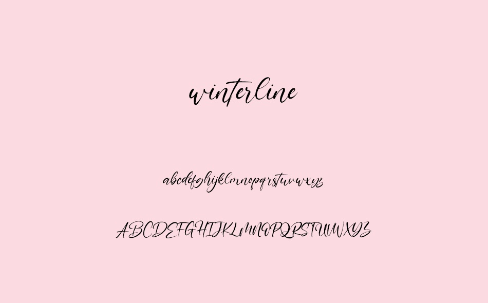 Winterline font