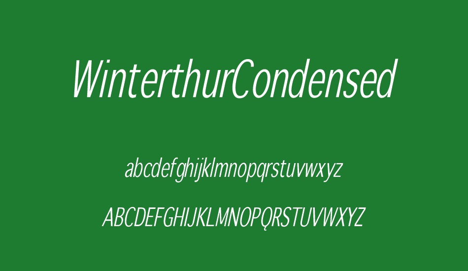 winterthurcondensed font