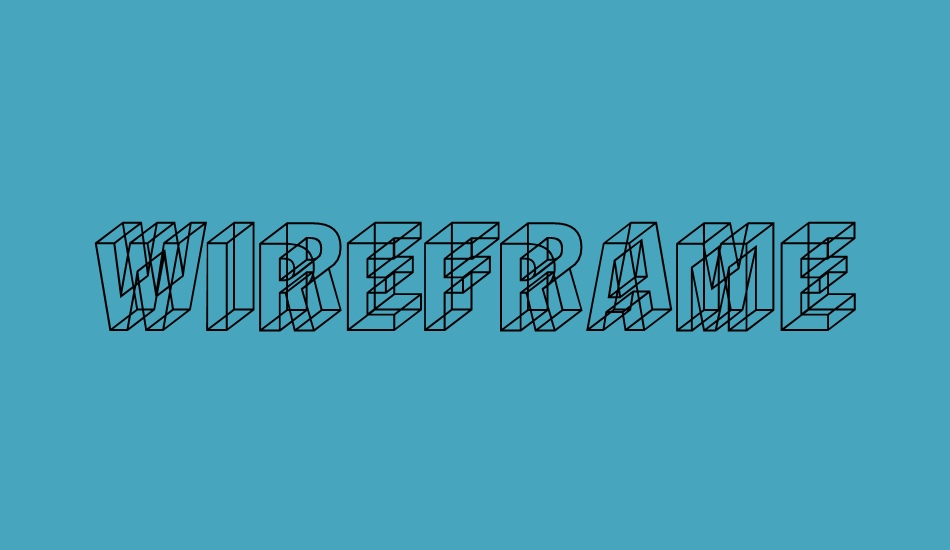 wireframe font big