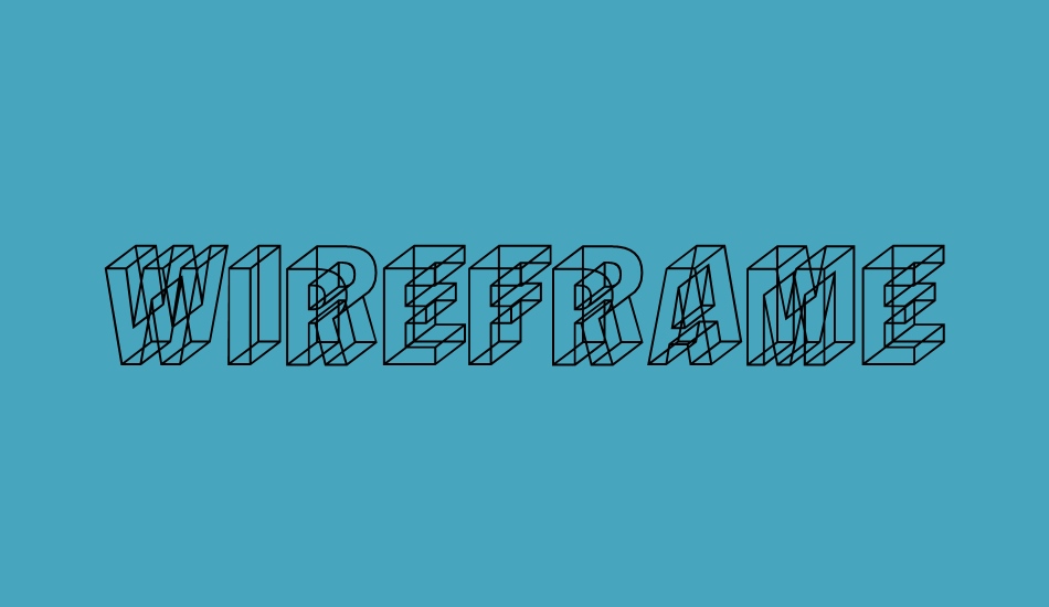 wireframe font big
