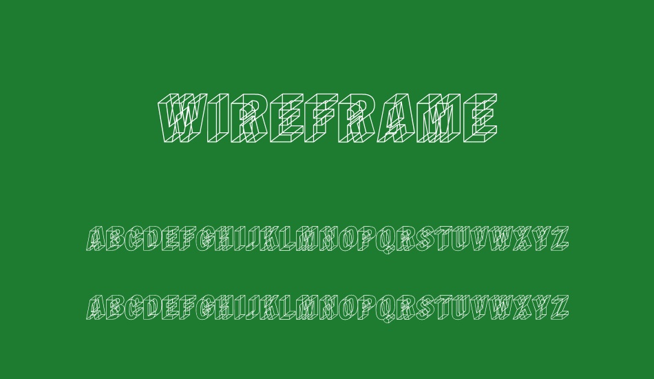 wireframe font