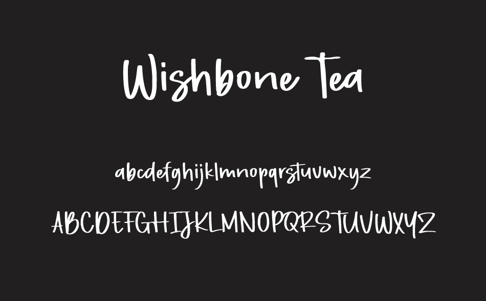 Wishbone Tea font