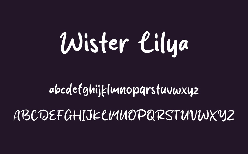 Wister Lilya font