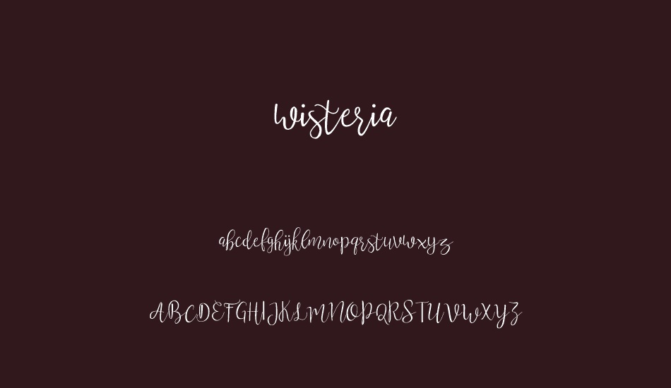 wisteria font