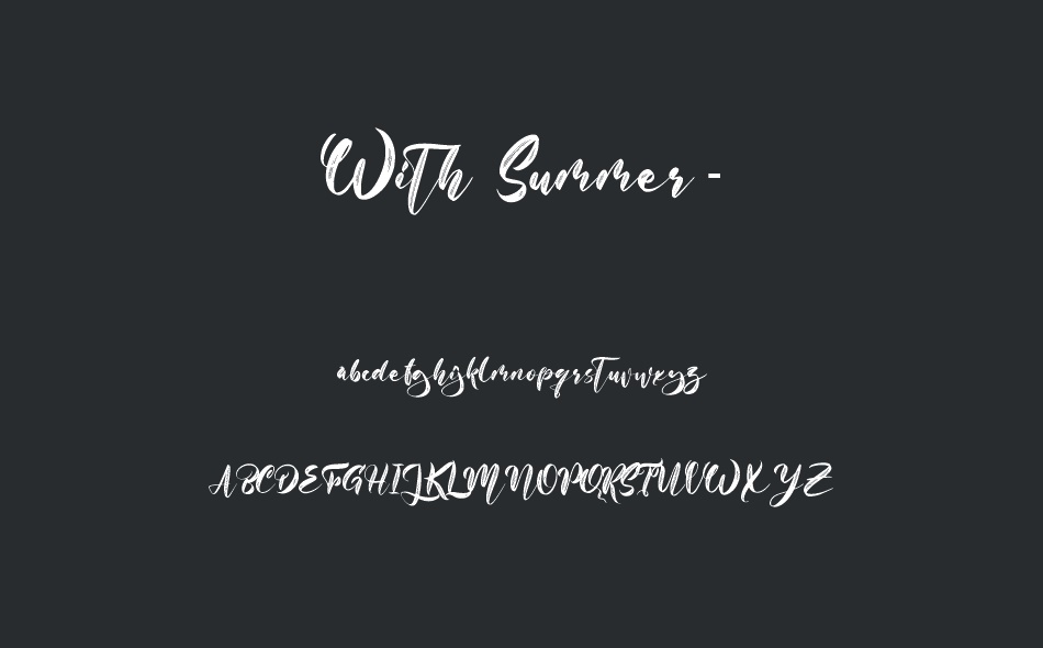 With Summer font