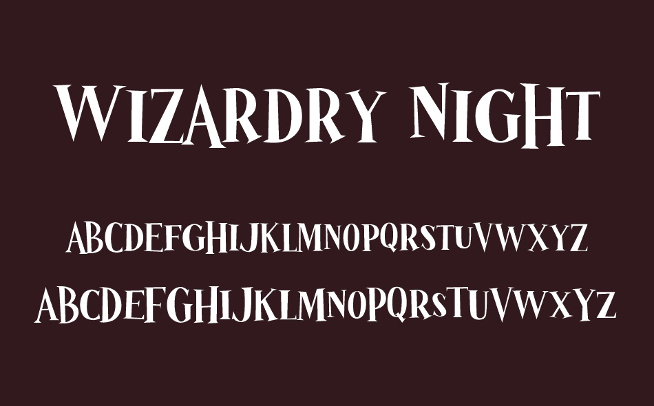 Wizardry Night font