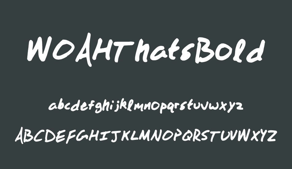 woahthatsbold font